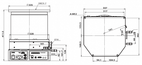 Турбомолекулярный насос CXF-250/2301