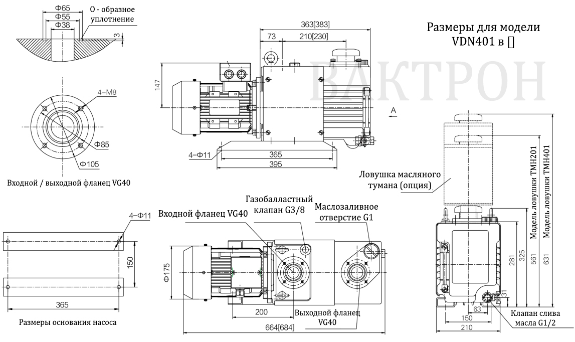 VDN401 ULVAC пластинчато-роторный насос